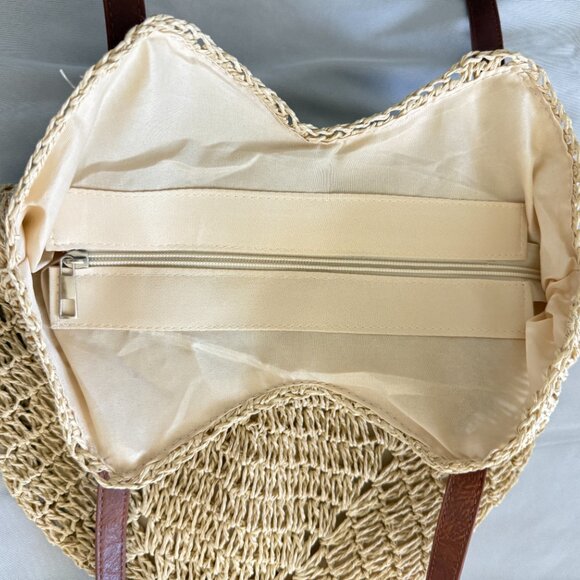 Woven Shoulder Bag Handmade bag Summer Straw market basket bag - Picture 3 of 10